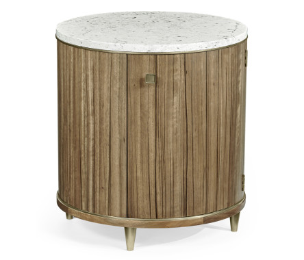 Hamilton Round Table with Speckled Marble Top