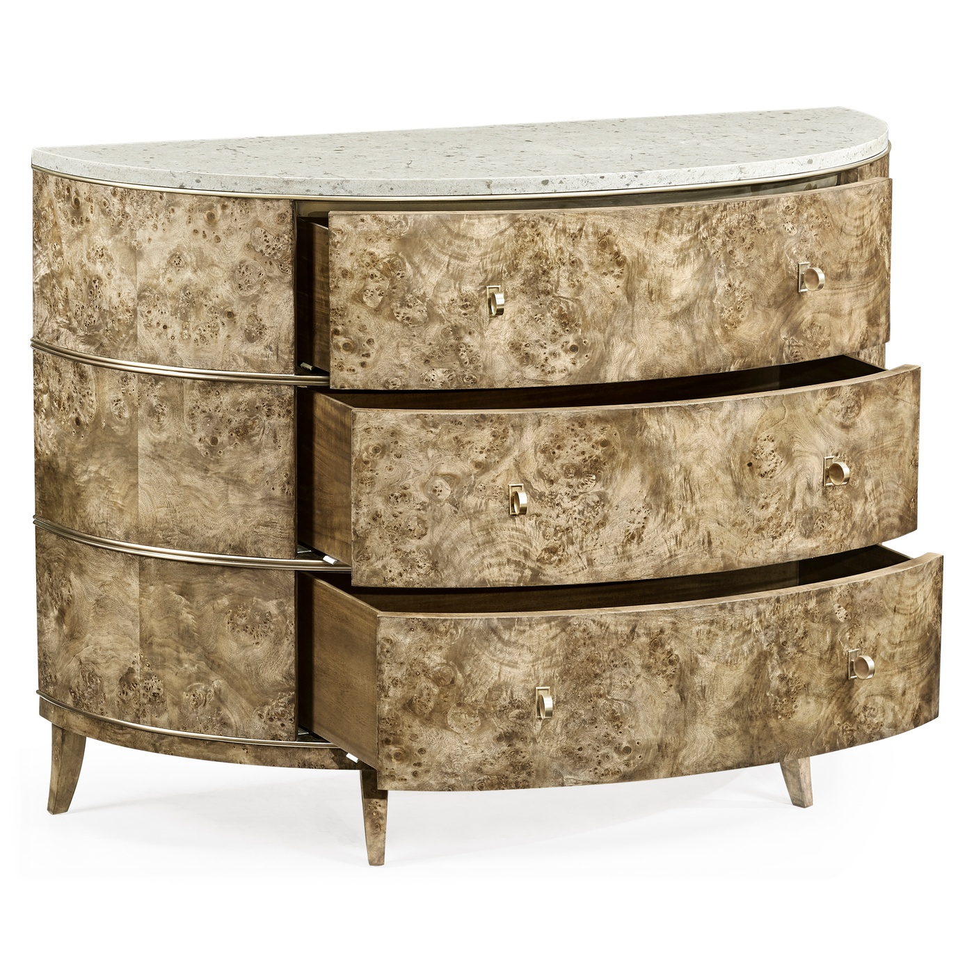 Hamilton Demilune with Speckled Marble