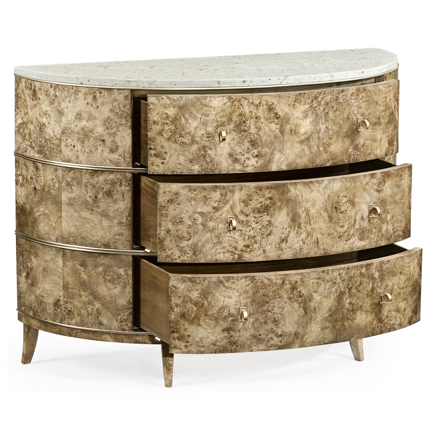 Hamilton Demilune with Speckled Marble