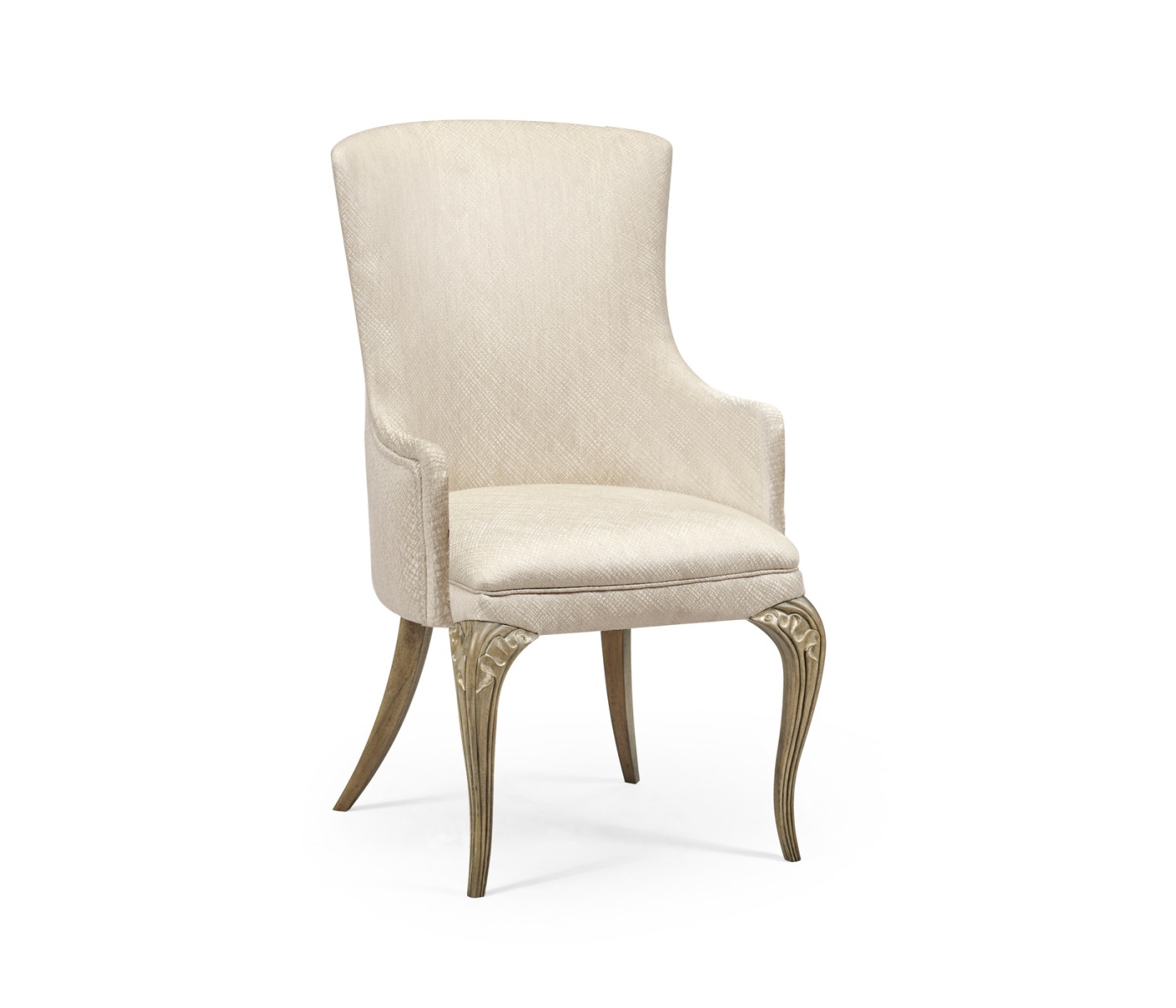 Rounded Rivoli Walnut Dining Arm Chair