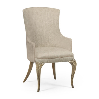 Rounded Rivoli Walnut Dining Arm Chair