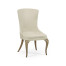 Rounded Rivoli Walnut Dining Side Chair