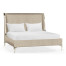 Rivoli White Stainless Steel Cali King Bed