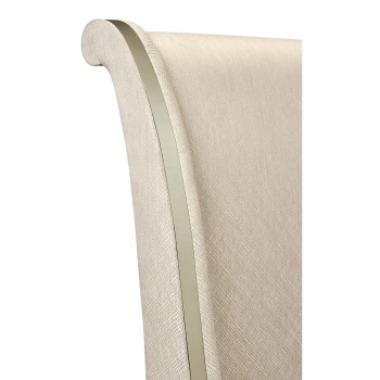 Rivoli White Stainless Steel US King Bed