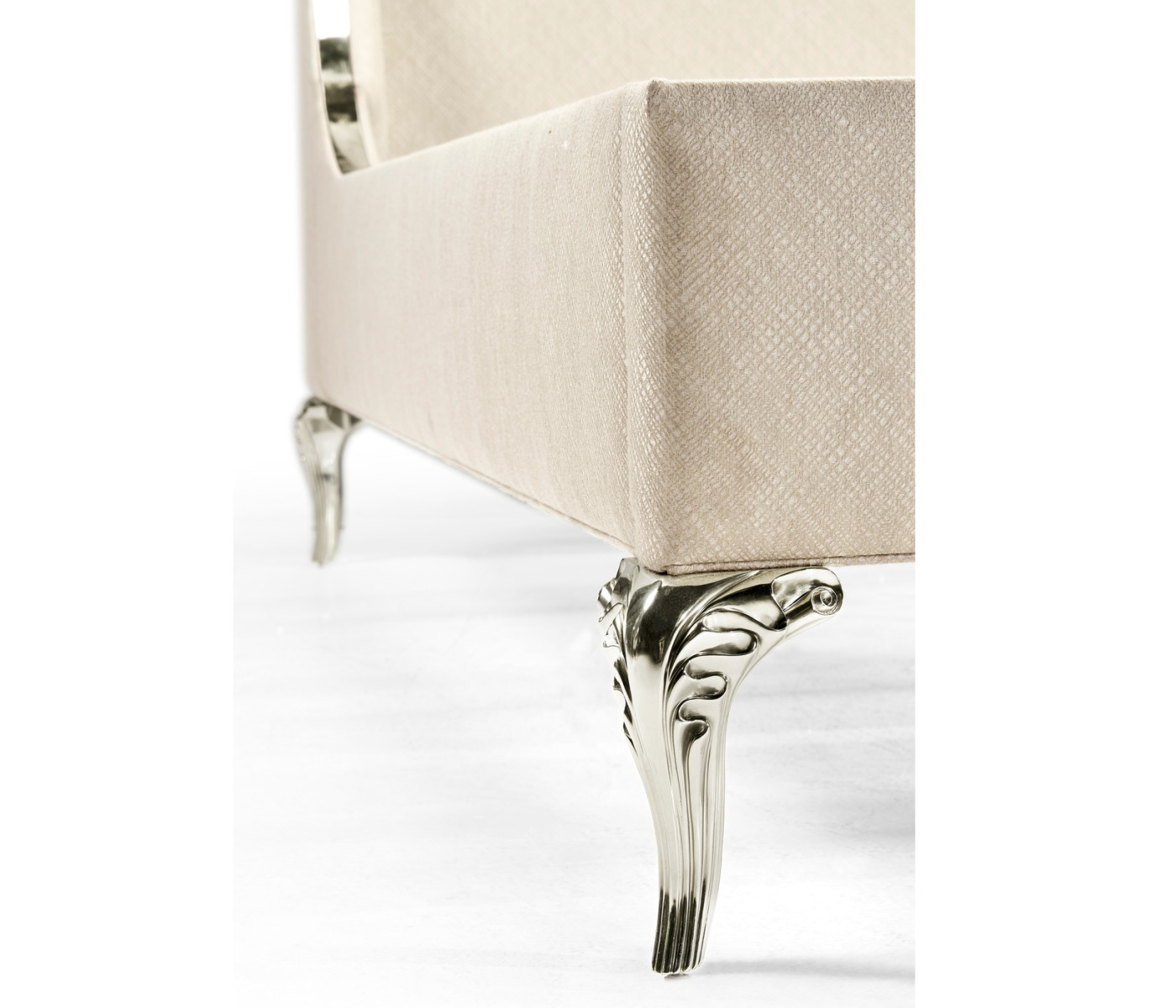 Rivoli White Stainless Steel US King Bed