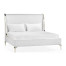 Rivoli White Stainless Steel US Queen Bed