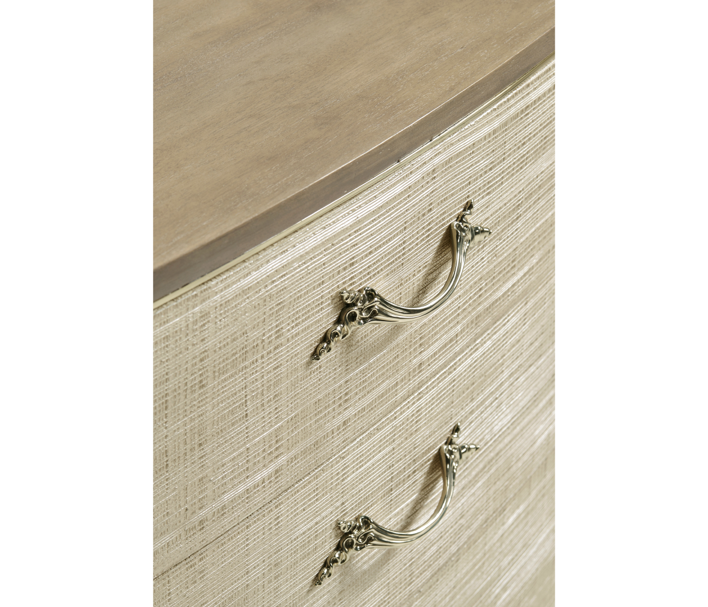 Rivoli Walnut & Champagne Nightstand