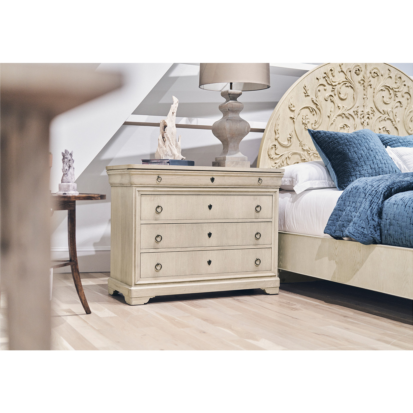 Entropy Louis Phillipe Drawer Chest - Stripped Chestnut