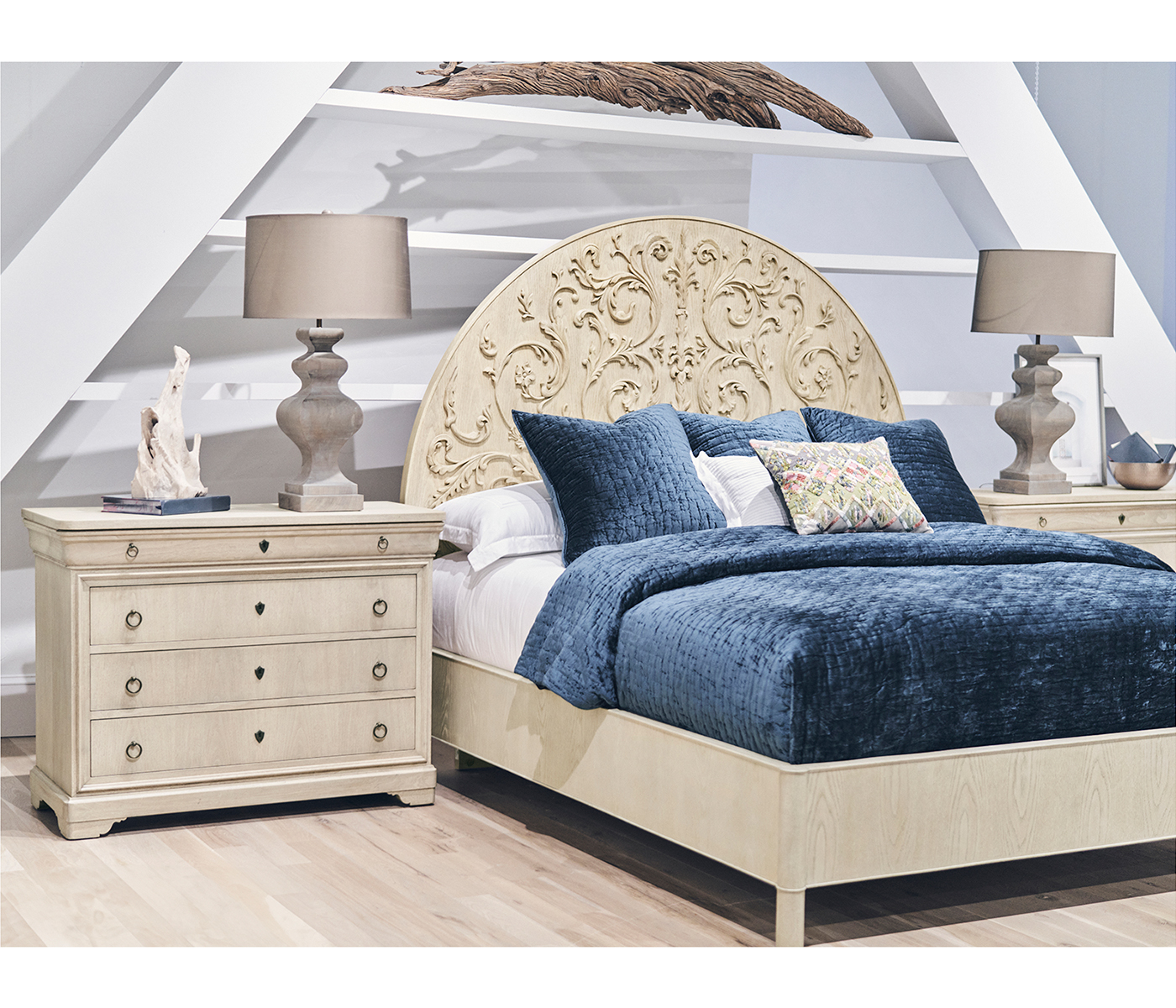 Entropy Louis Phillipe Drawer Chest - Stripped Chestnut