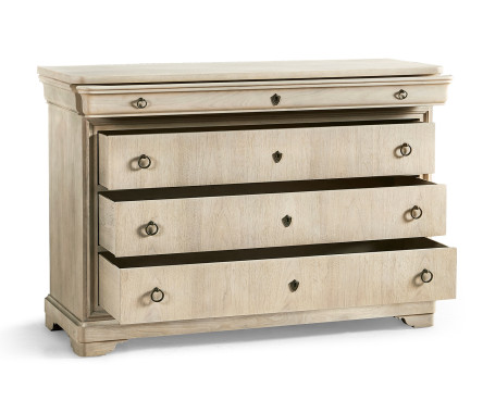 Entropy Louis Phillipe Drawer Chest - Bleached Walnut