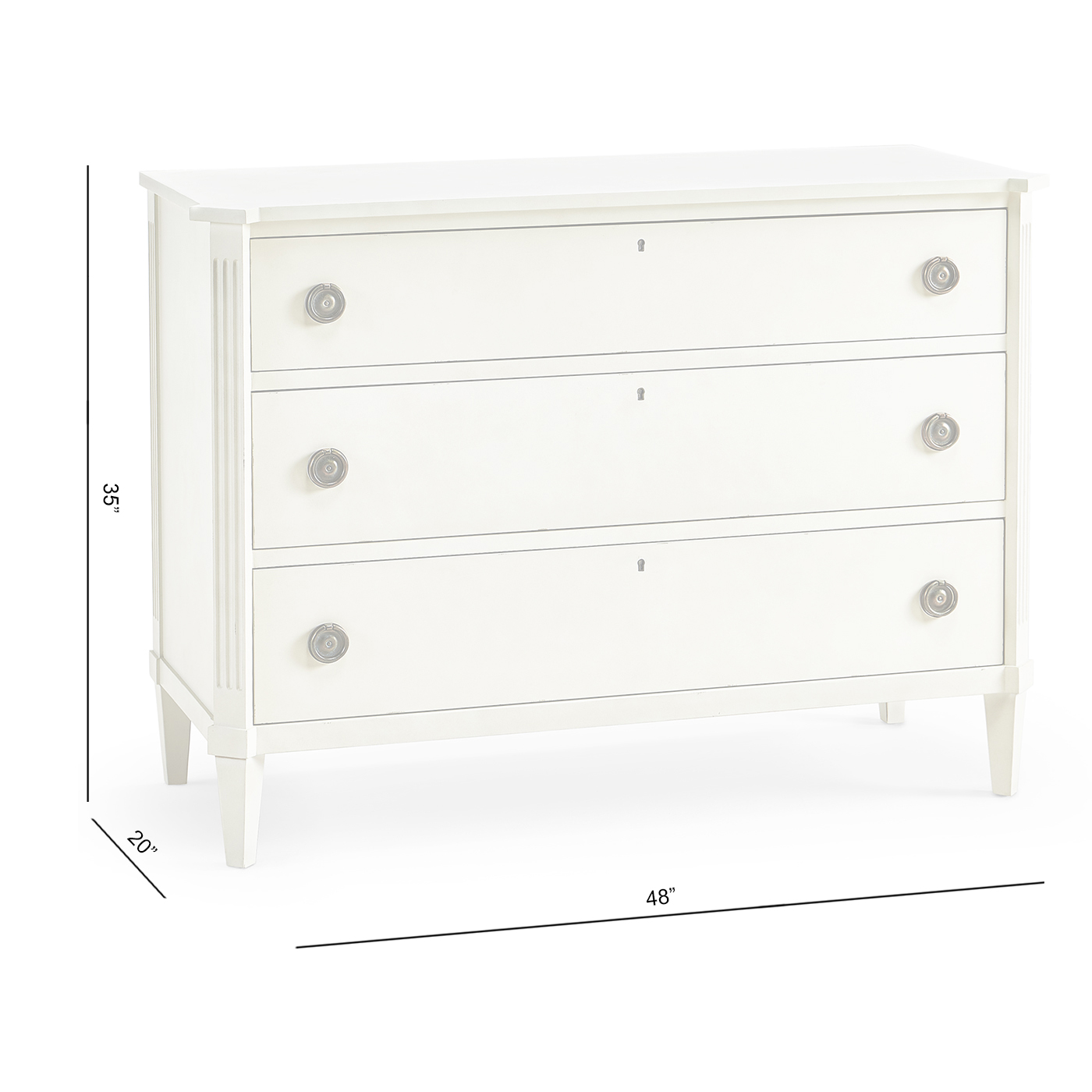 Aeon Swedish Drawer Chest - Antique White