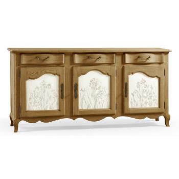 Sundial Floral Three Door Buffet