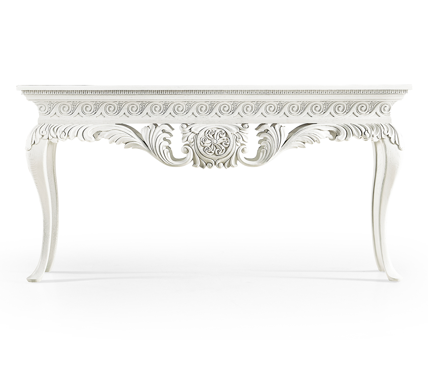 Incus Carved Console W/ Wood Top