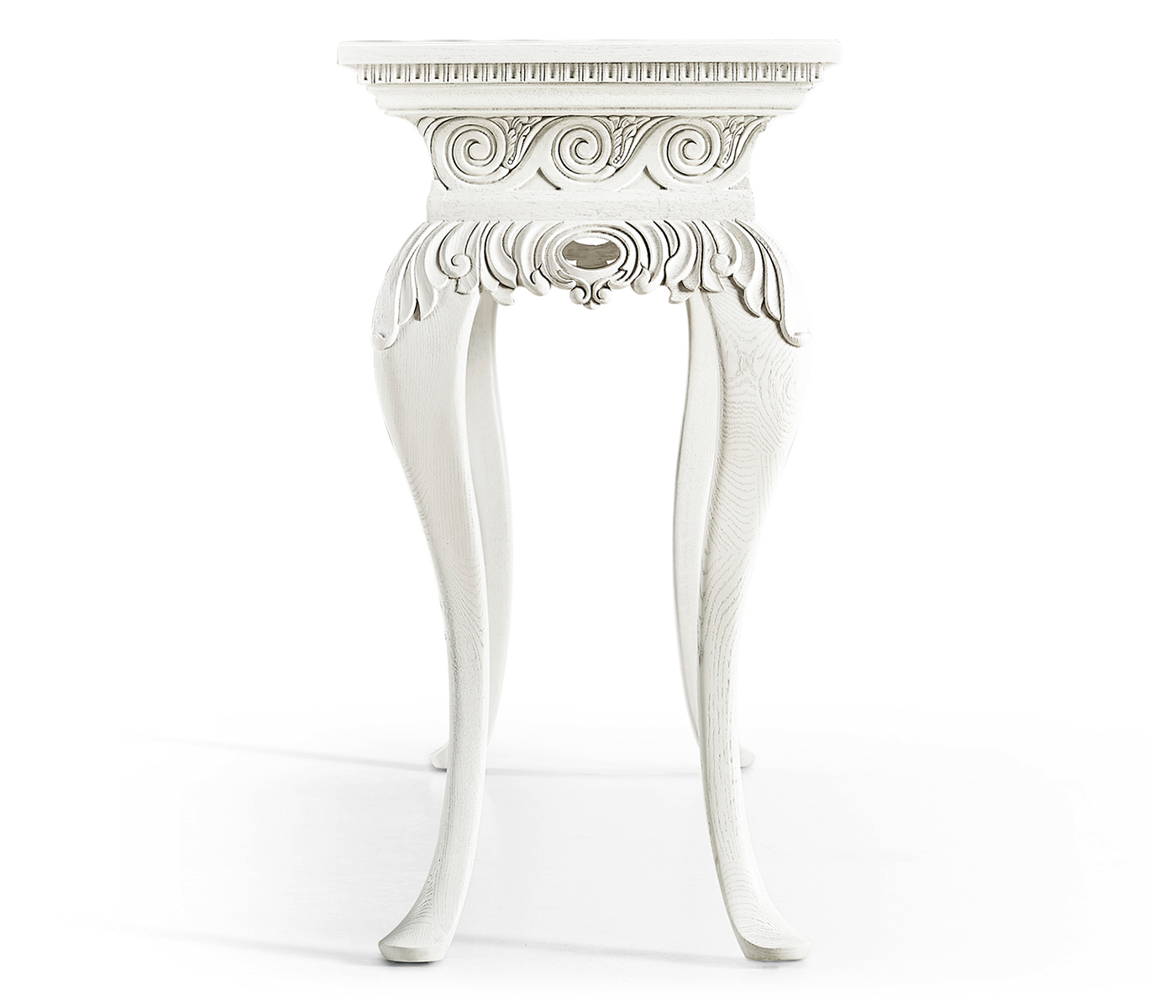 Incus Carved Console W/ Wood Top