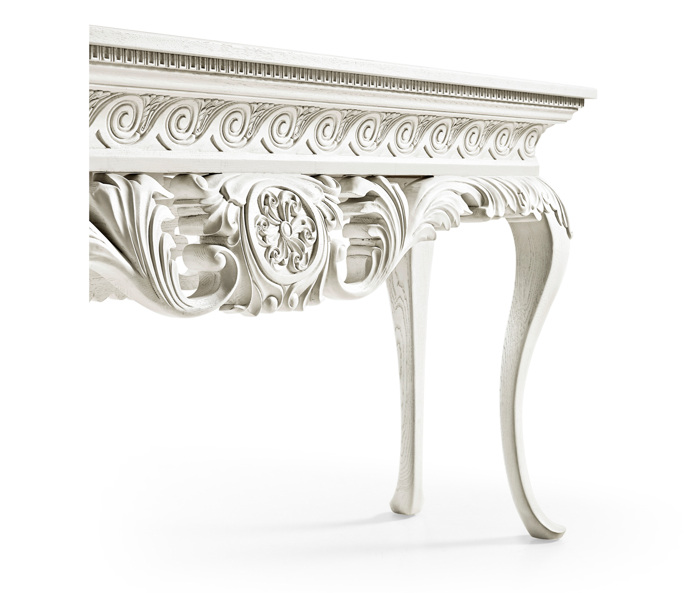 Incus Carved Console W/ Wood Top