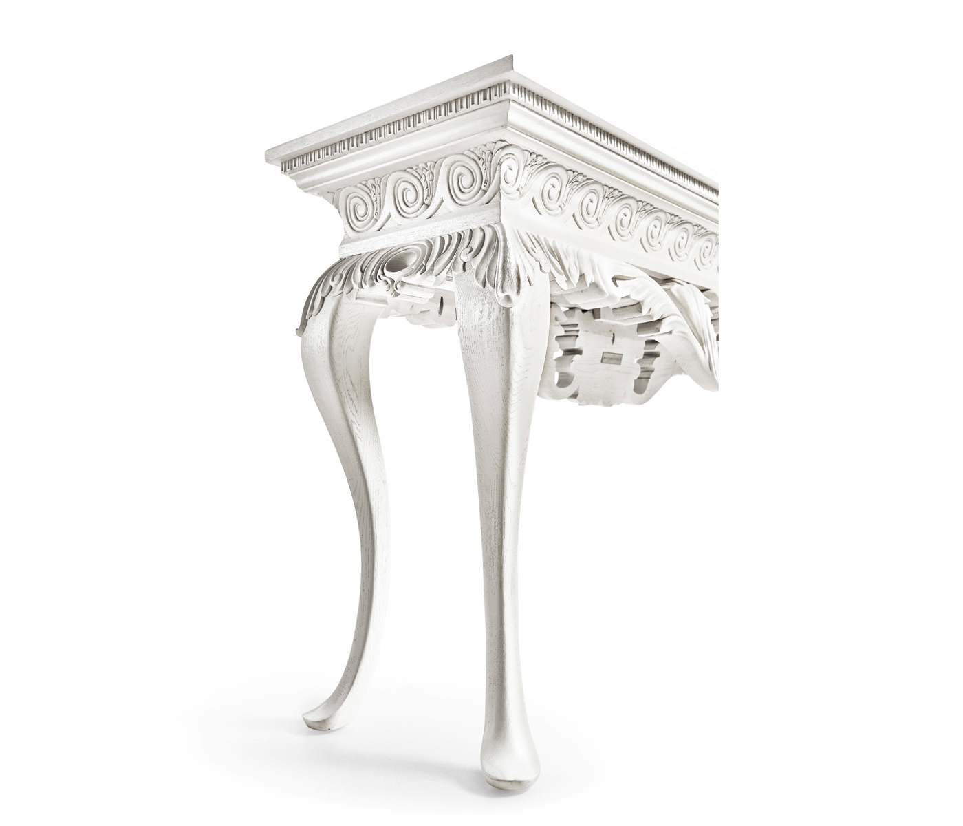 Incus Carved Console W/ Wood Top