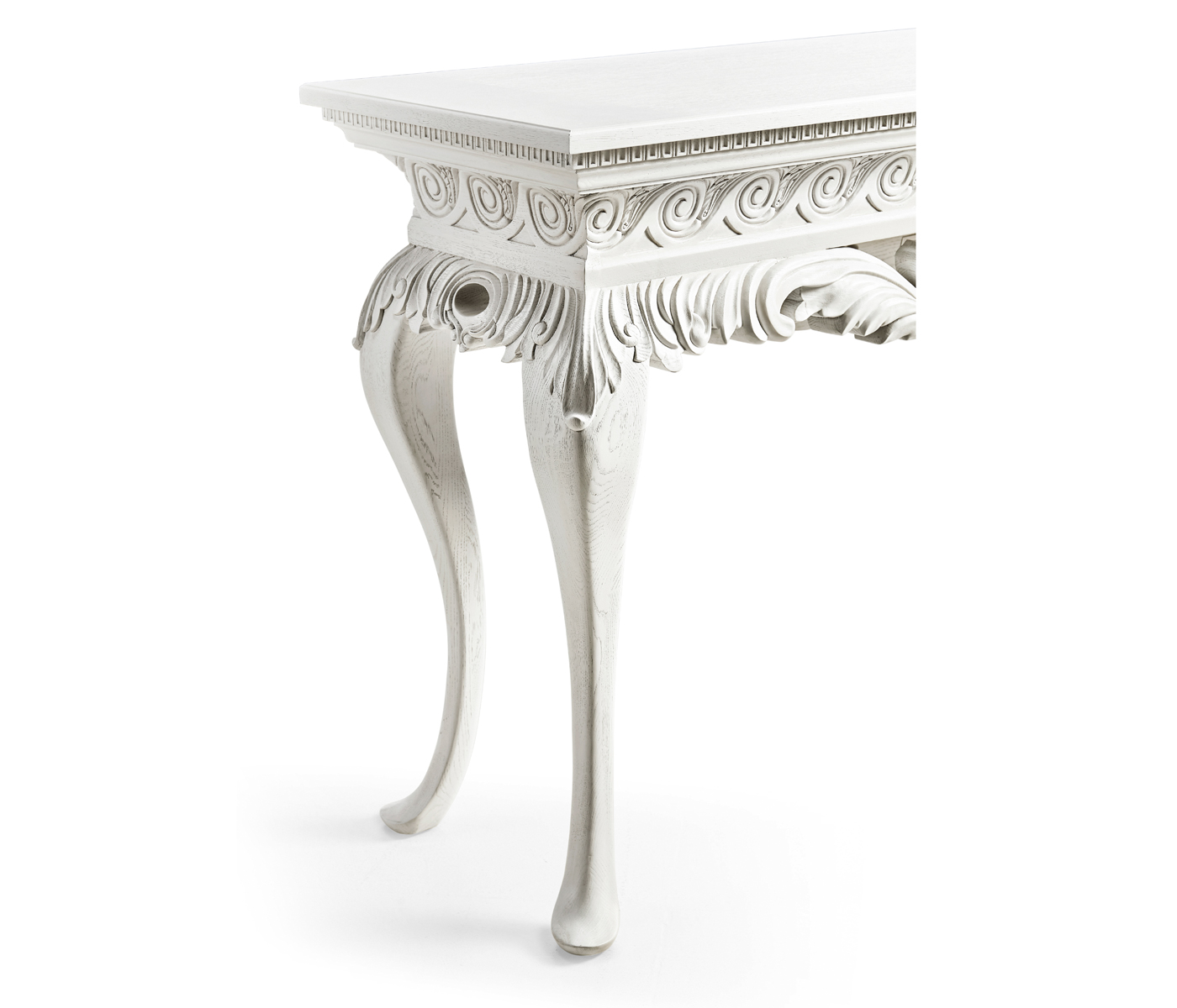 Incus Carved Console W/ Wood Top