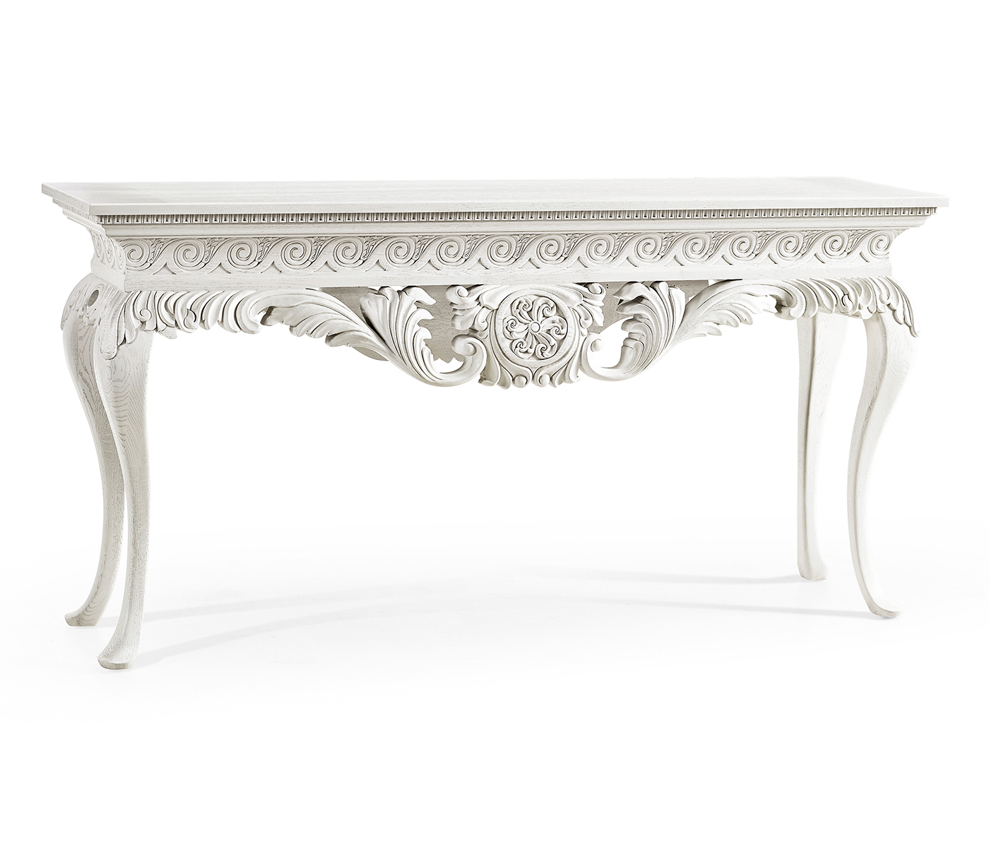 Incus Carved Console W/ Wood Top