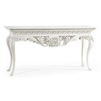 Incus Carved Console W/ Wood Top