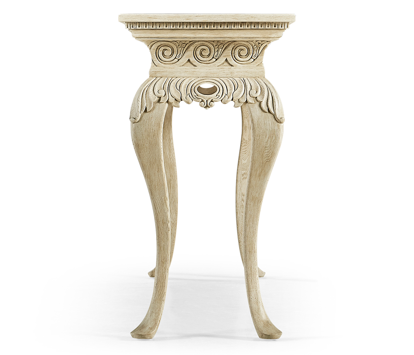 Incus Carved Console W/ Wood Top