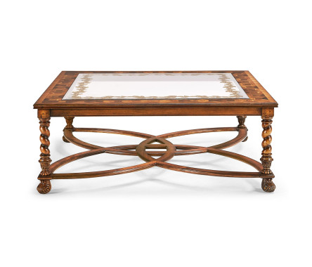Square Oyster & Églomisé Coffee Table