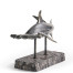 Arc Hammerhead Shark Bronze Statue with Marble Base