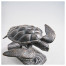 Sea Tortoise Bronze Statue with Marble Base