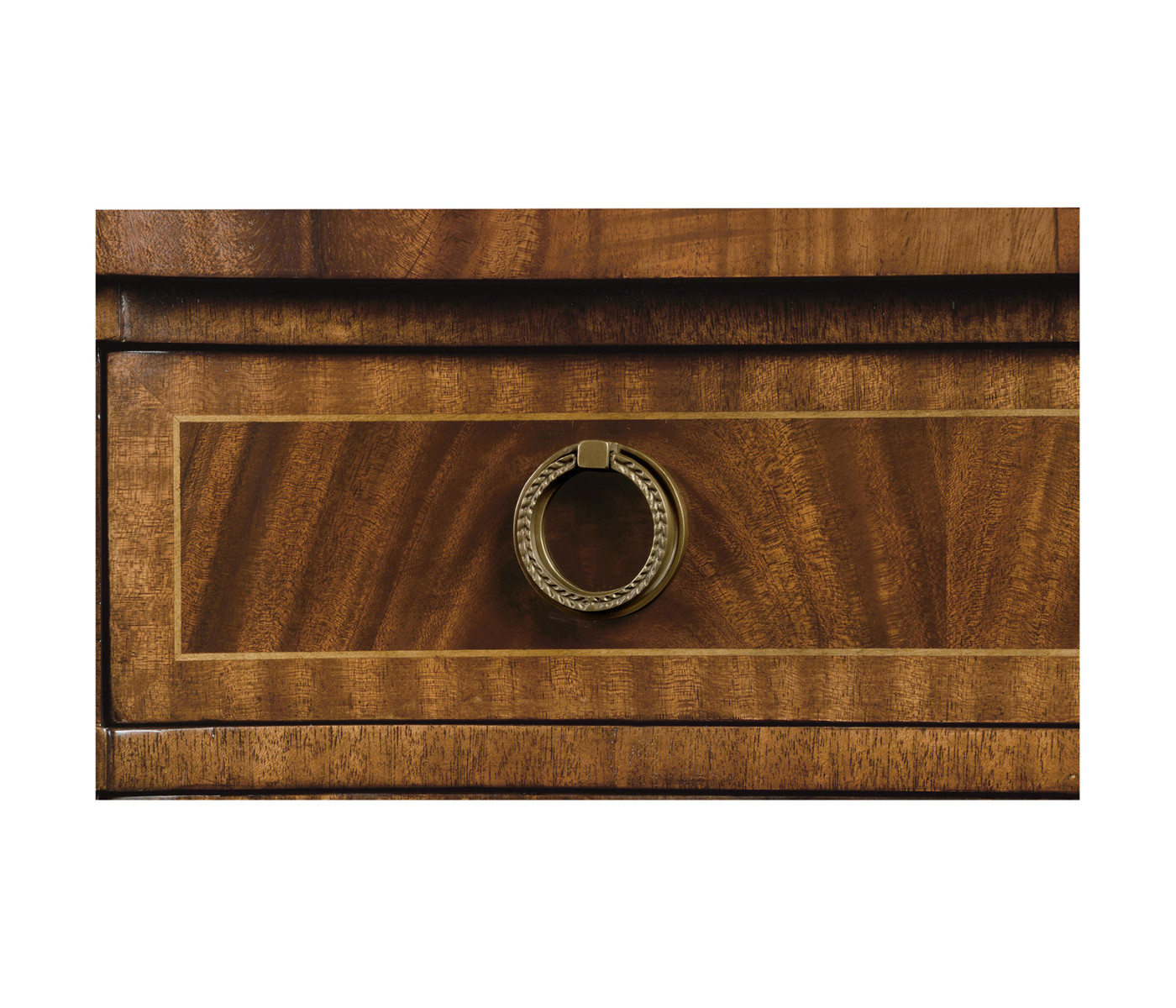 Bowfront mahogany side cabinet (high seen)