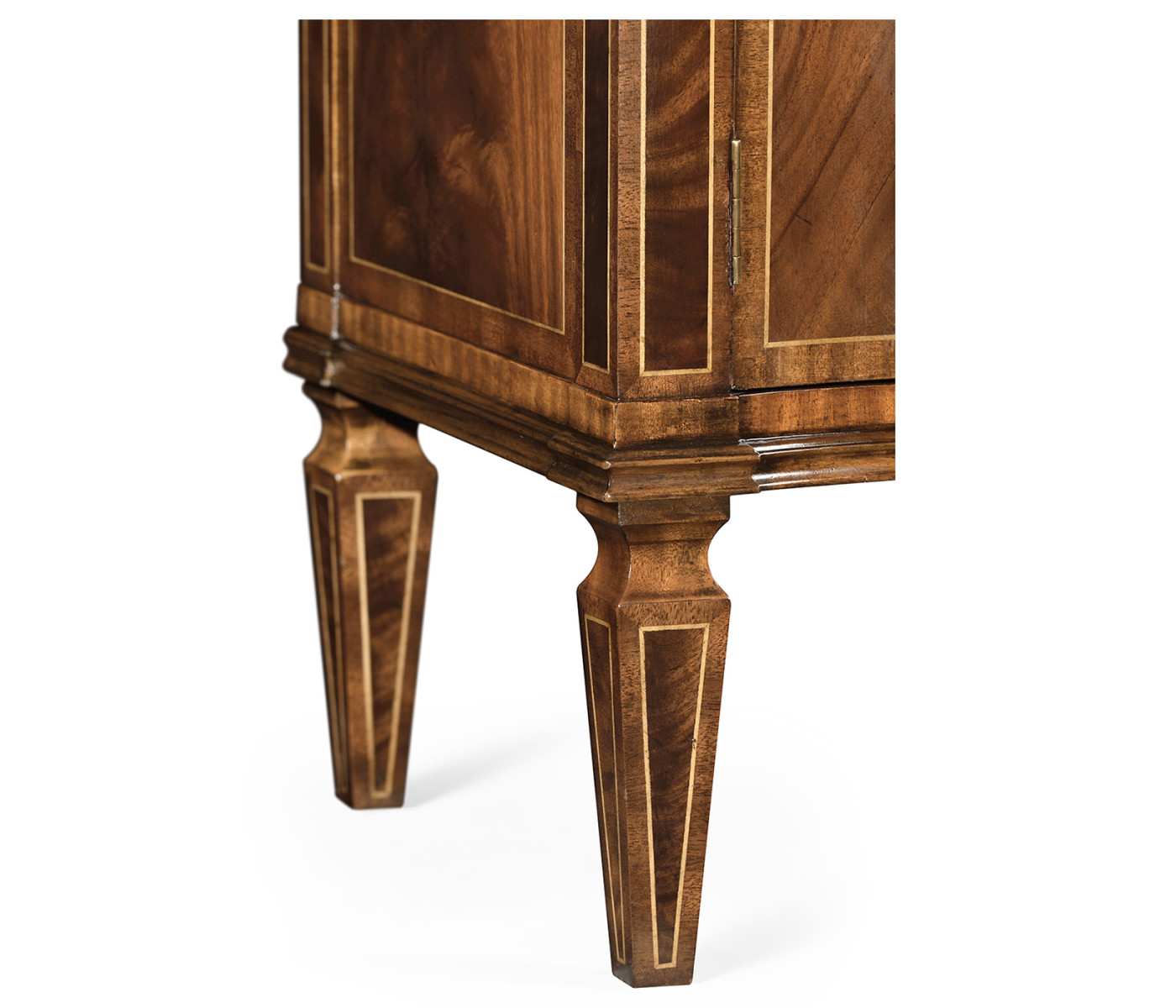 Bowfront mahogany side cabinet (high seen)