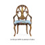 Sheraton Style Burl Walnut Oval Back Arm Chair