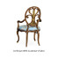 Sheraton Style Burl Walnut Oval Back Arm Chair