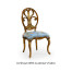 Sheraton Style Burl Walnut Oval Back Side Chair