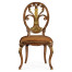 Sheraton Style Burl Walnut Oval Back Side Chair