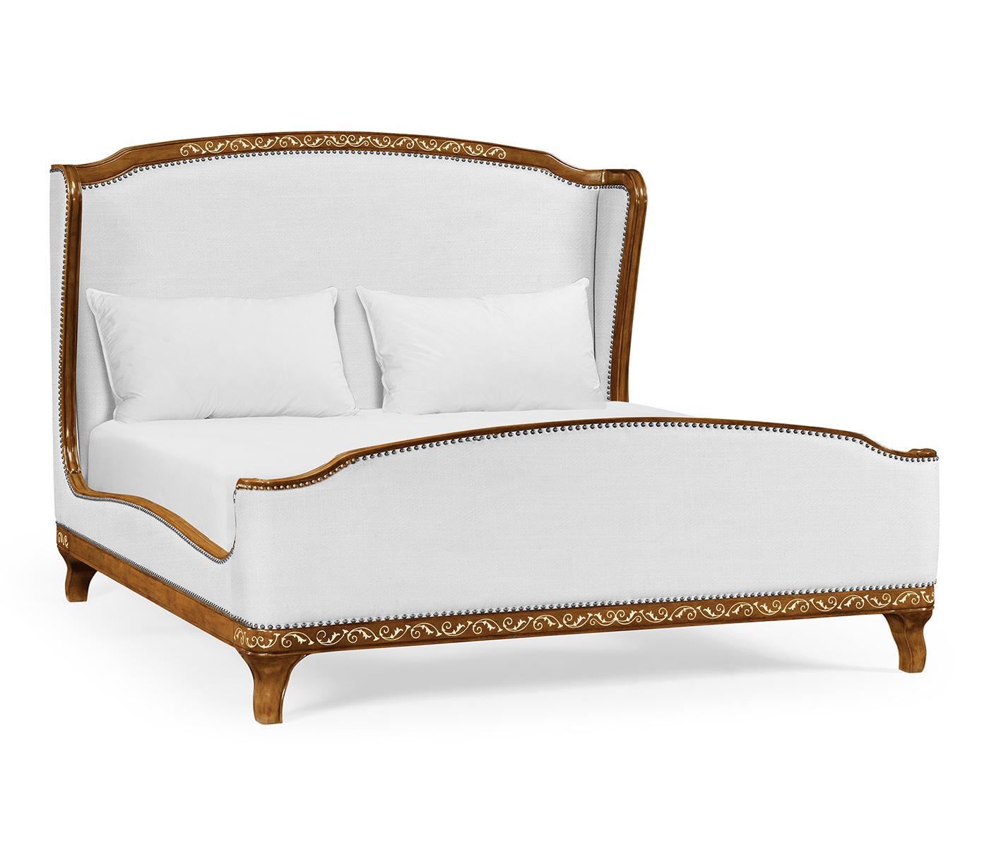 Louis XV Style Burl Walnut Cali King Bed