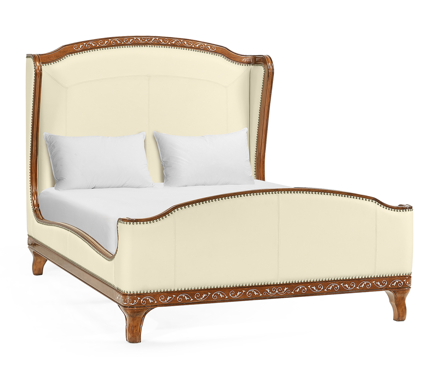 Louis XV Style Burl Walnut US Queen Bed