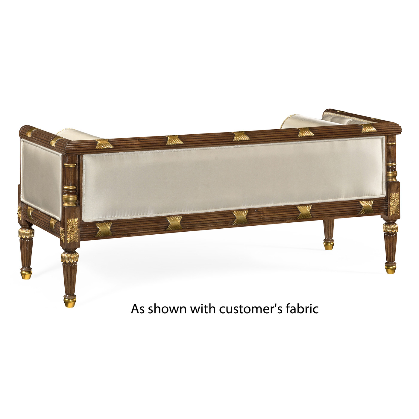 Regency Style Walnut Upholstered Settee