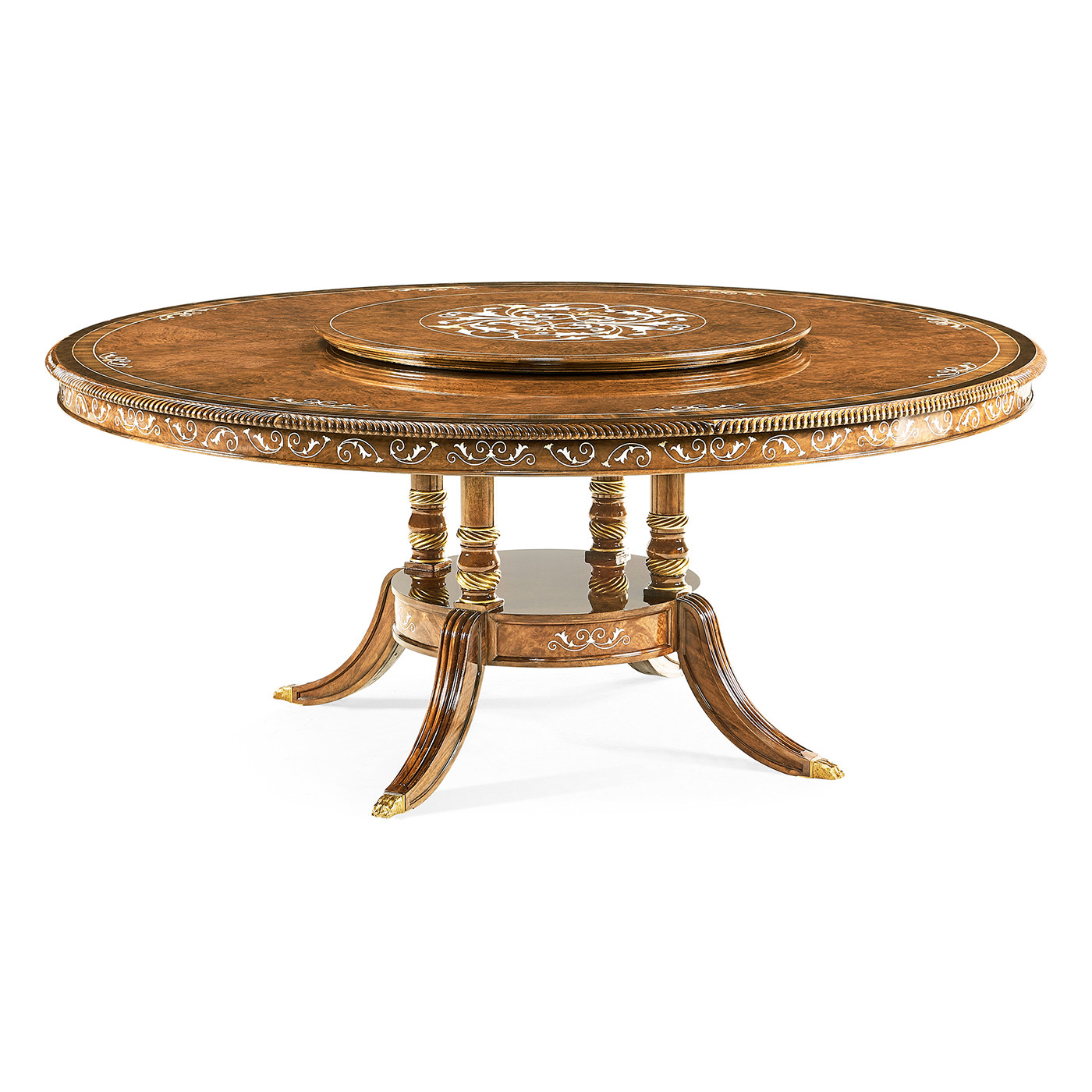Burl & Mother of Pearl Round Dining Table 71