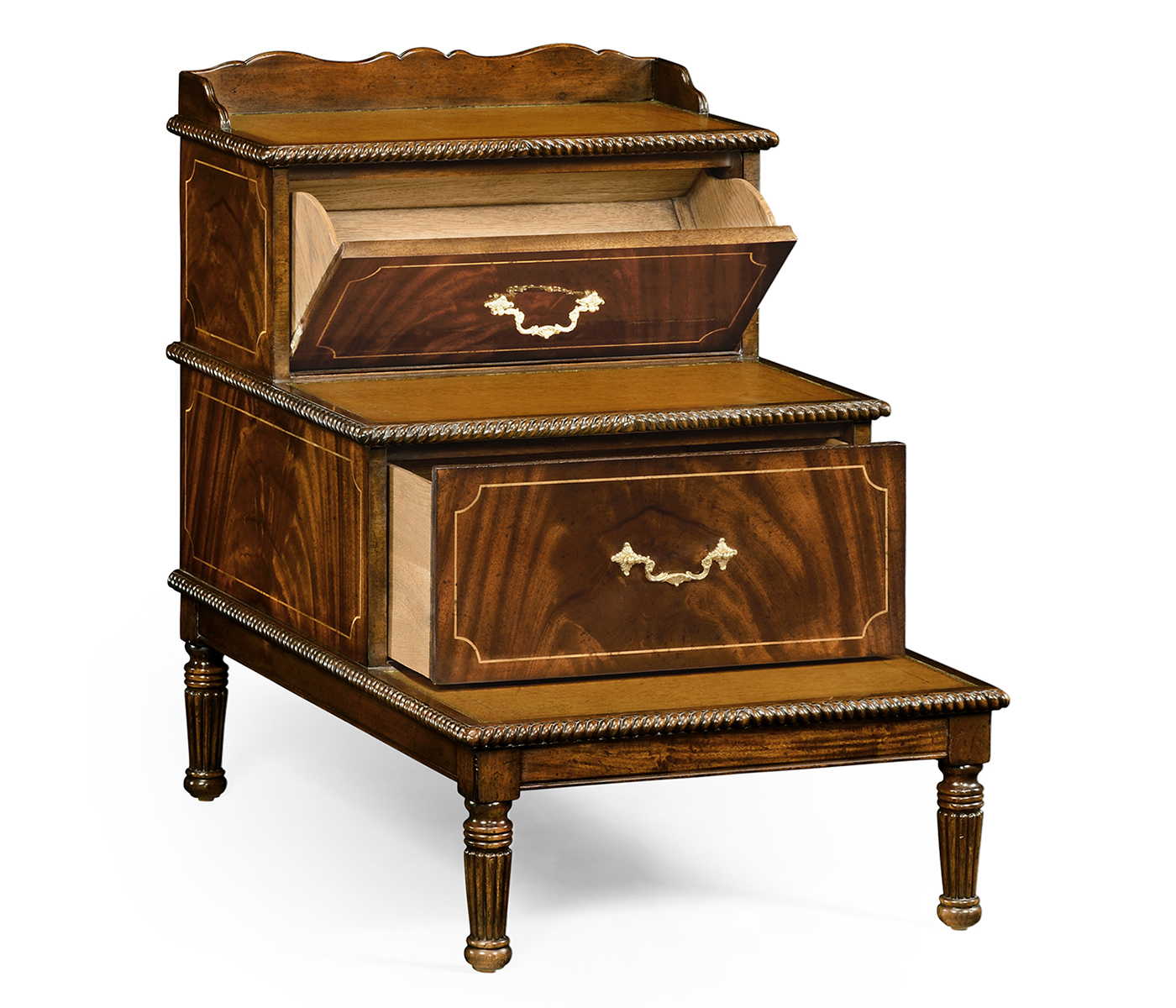 Regency Style Mahogany Bed Steps