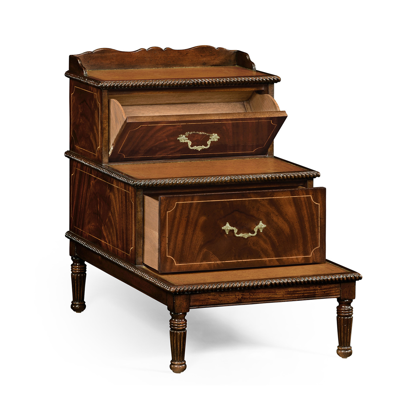 Regency Style Mahogany Bed Steps