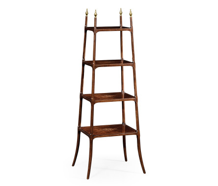 Regency style mahogany four tier étagère