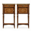 Pair of Burl & Mother of Pearl Bedside Cabinets with Undertier