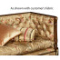 Regency style settee with brass detailing