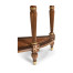 Burl and mother of pearl inlaid demilune console