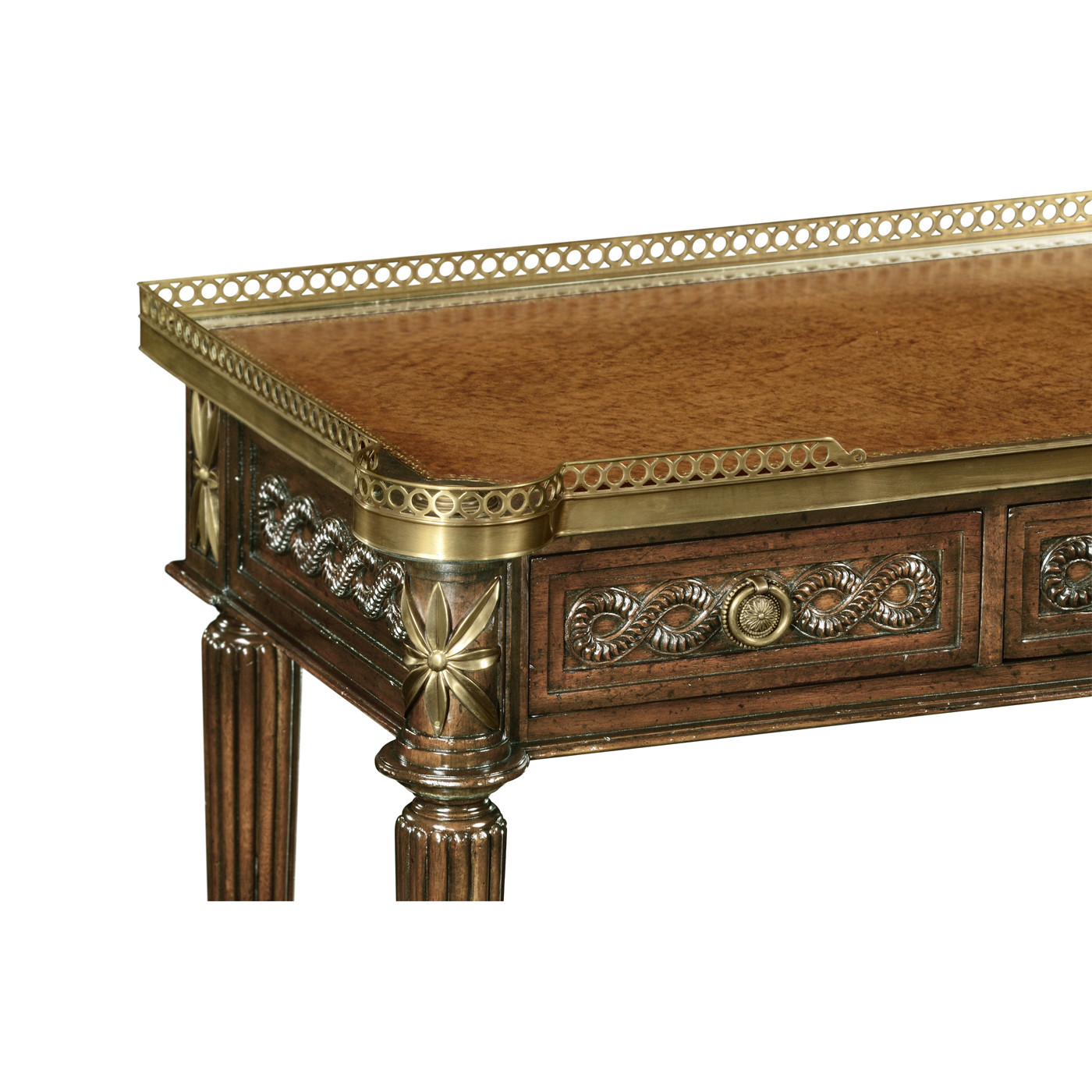 Napolean III mahogany and brass console