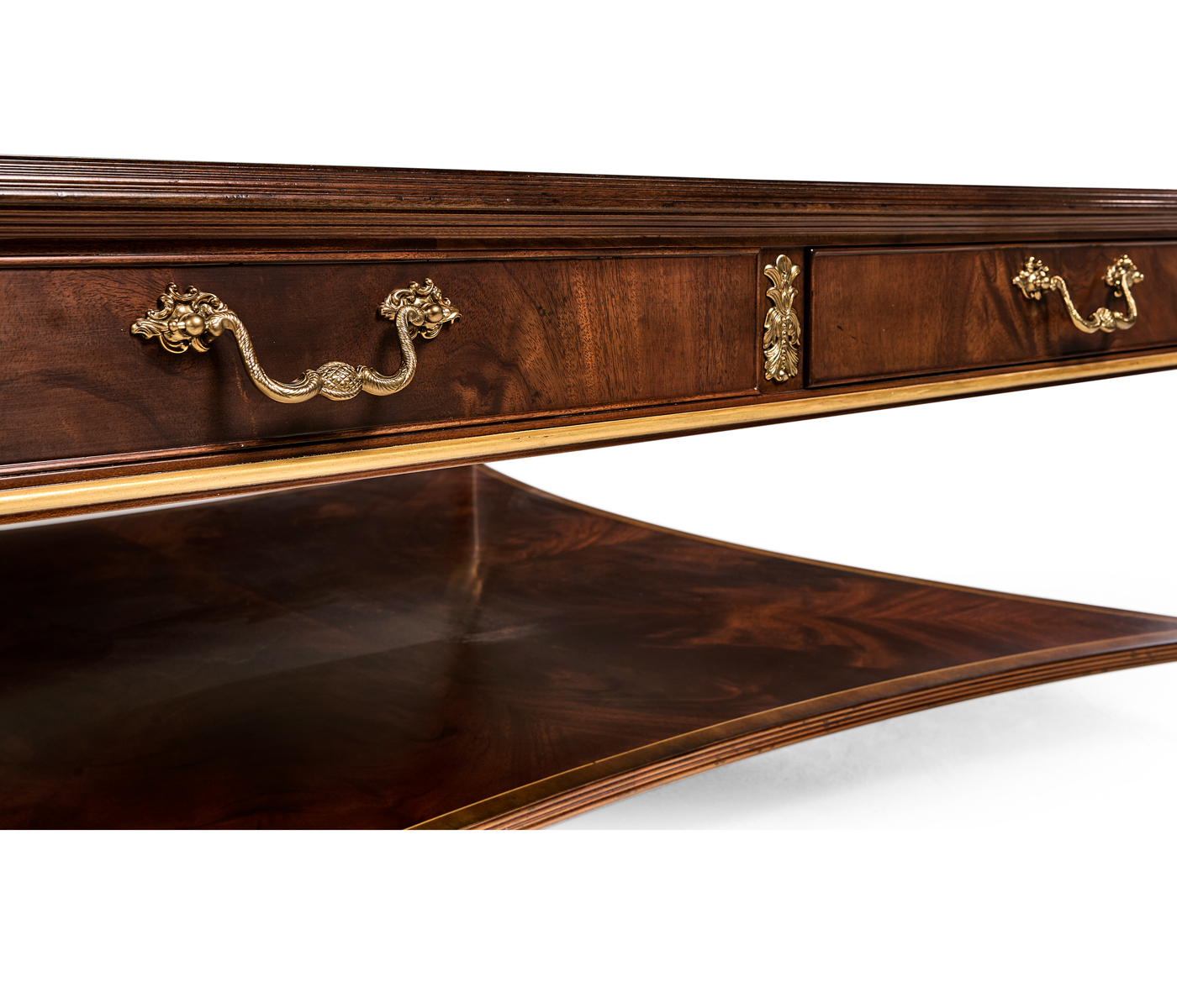 Mahogany William IV style gilded square coffee table