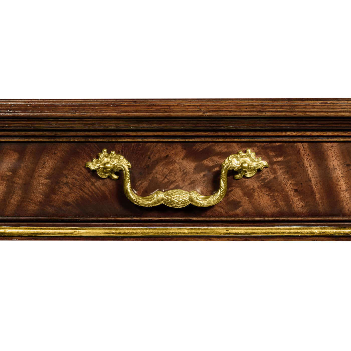 Mahogany William IV style gilded rectangular coffee table