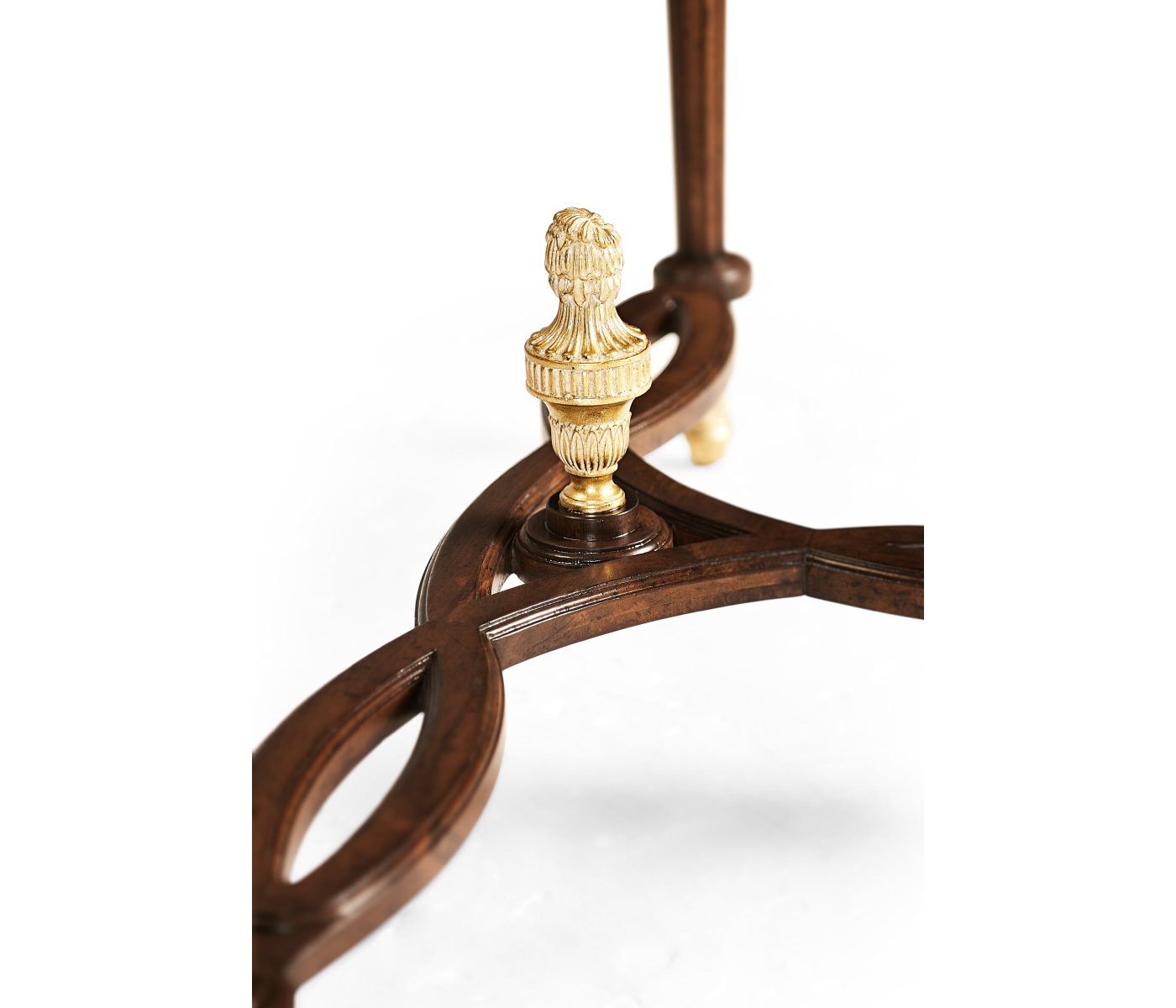 Napoleon III mahogany demilune console with gilded details