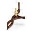 Napoleon III mahogany demilune console with gilded details