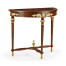 Napoleon III mahogany demilune console with gilded details