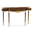 Louis IV style narrow mahogany & gilded console